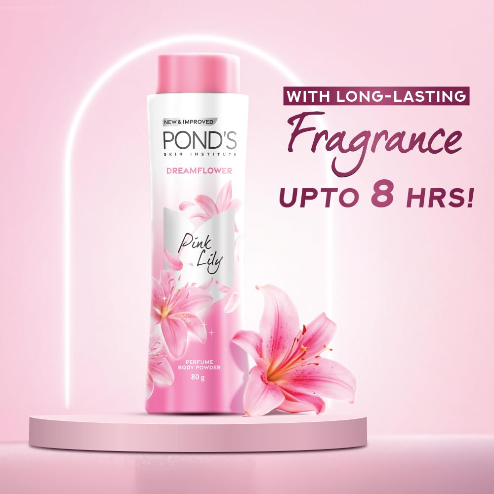 Ponds Dreamflower Fragrant Talc Powder, Pink Lilly - 100gm