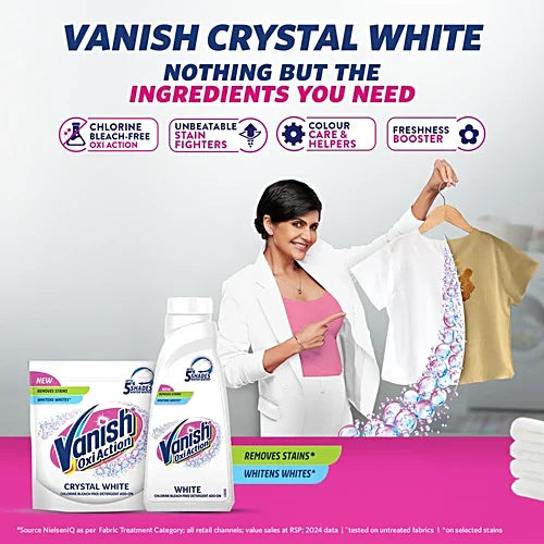 Vanish Oxi Action Crystal White Fabric Whitener, 100 g