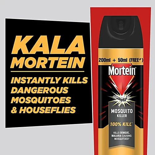 Mortein Mosquito & Fly Killer Spray - Fresh Fragrance, 100% Kill Guarantee, 250 ml Bottle