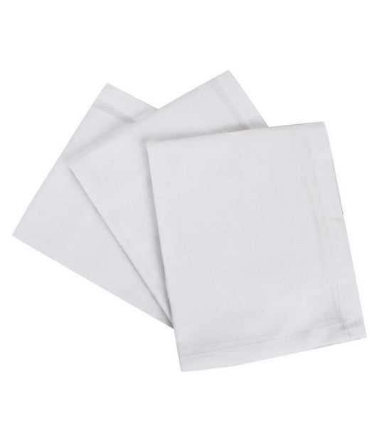 White King Size 100% Cotton Handkerchiefs | Large Men's Hankies 45 CM | Oversized 12 PCS
