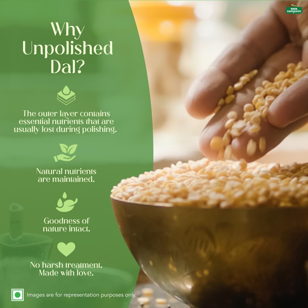Tata Sampann Unpolished Toor Dal - 1 kg