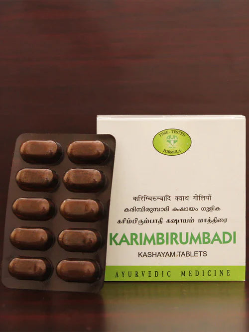 AVN AYURVEDA KARIMBIRUMBADI KASHAYAM TABLETS – 100 NOS For jaundice, liver function, digestion