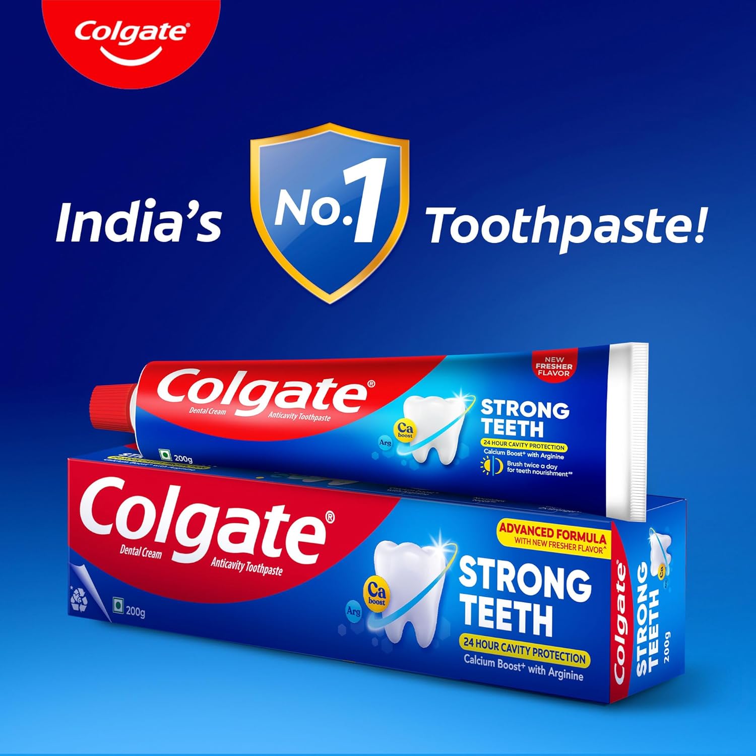 Colgate Strong Teeth Toothpaste with Amino Shakti for Cavity Protection Toothpaste (200 g)
