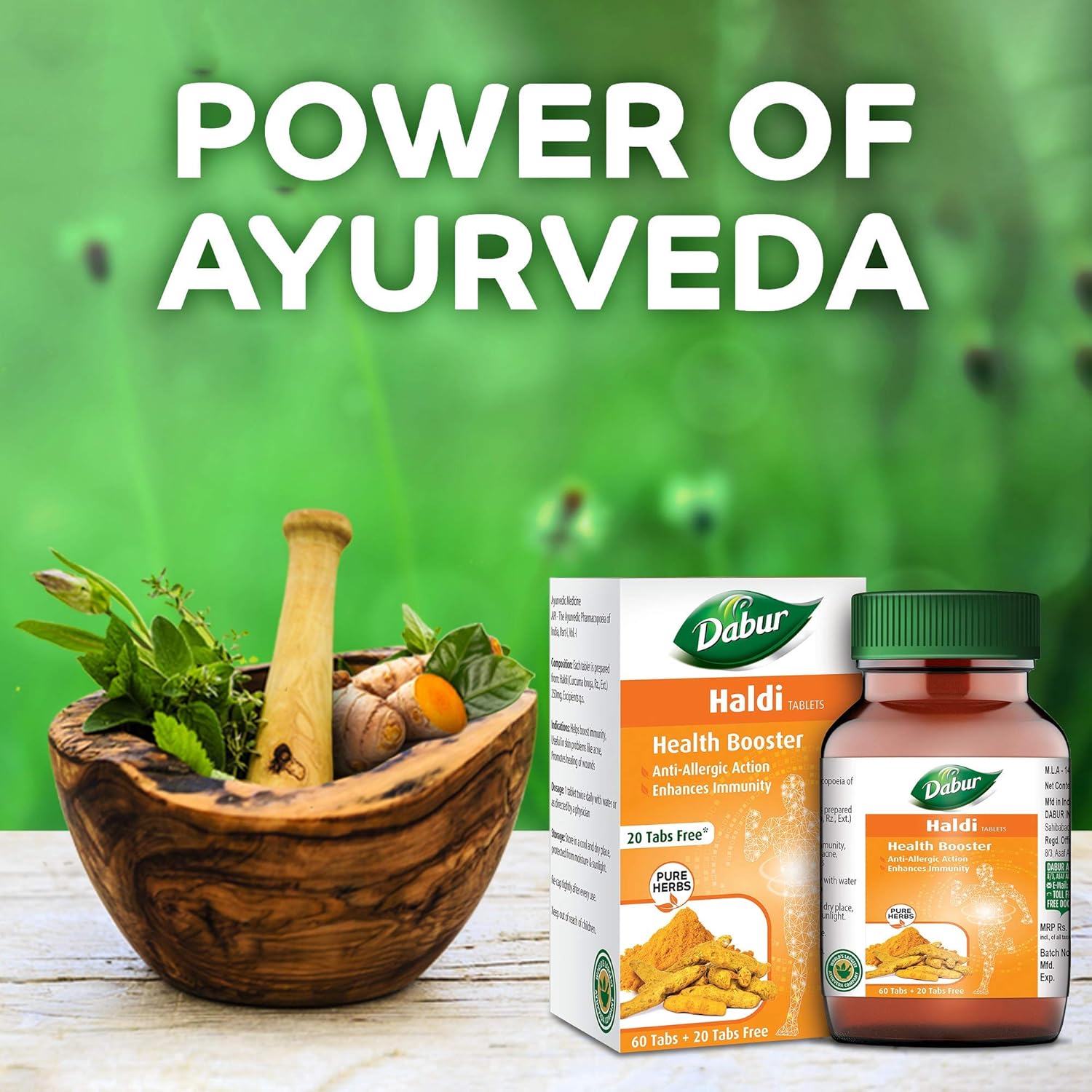 Dabur Haldi Tablets Health Booster - Pack of 1