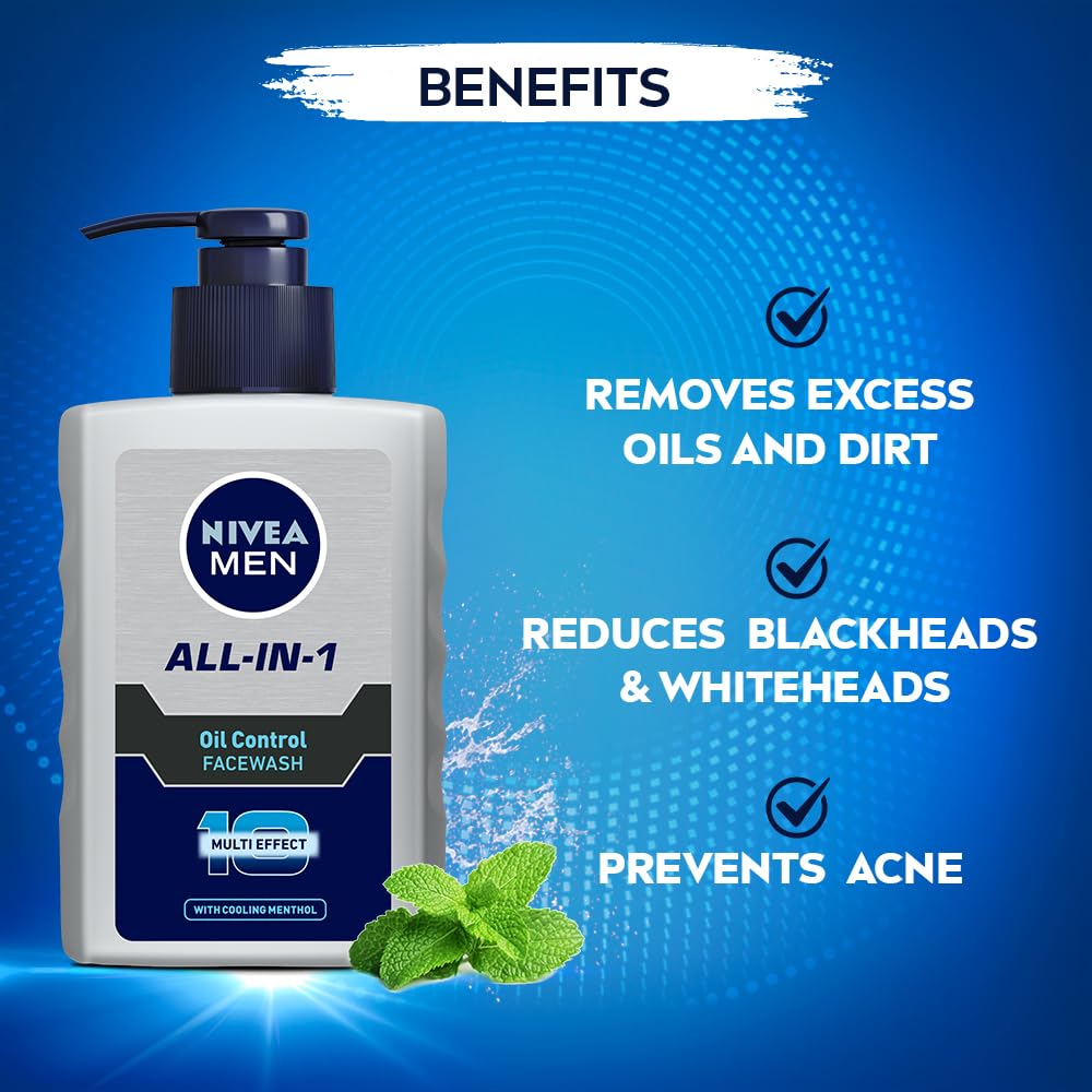 Nivea Men All-In-1 Oil Control Face Wash - 150 ml