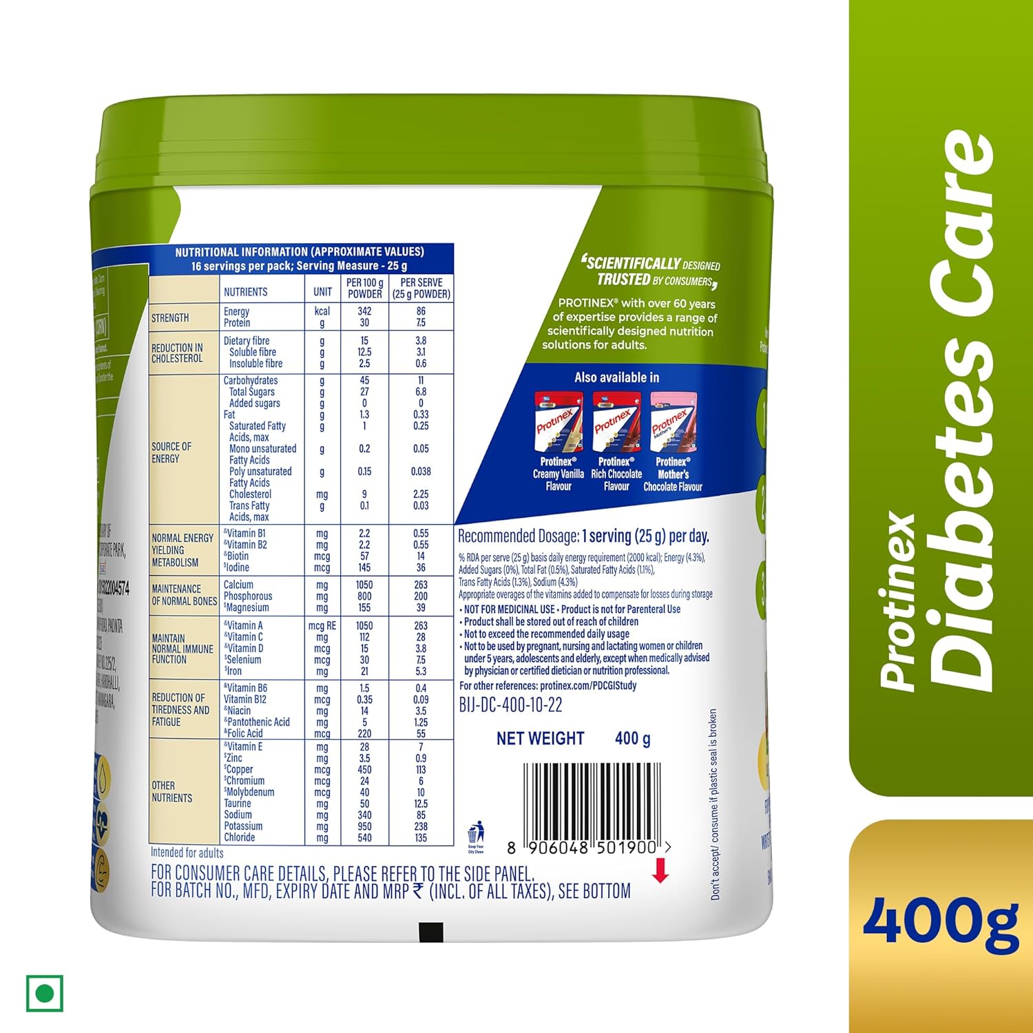 Protinex Diabetes Care, Creamy Vanilla, 400g
