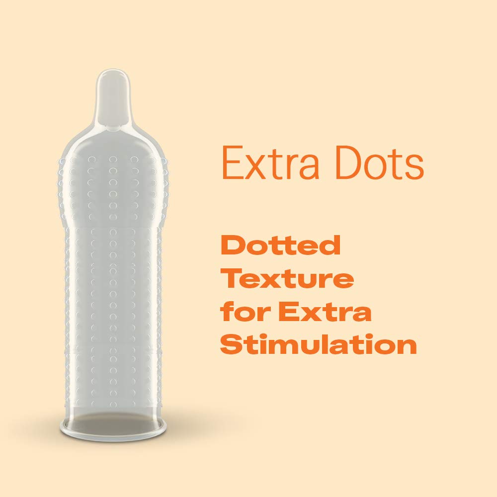 Durex Extra Dotted Condoms for Men - 3 Count