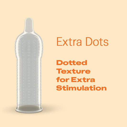 Durex Extra Dotted Condoms for Men - 3 Count