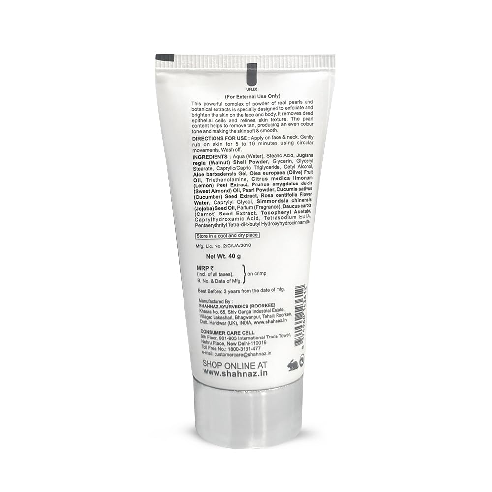 Shahnaz Husain Pearl Scrub Plus (Natural Exfoliating Scrub) - 40 gm