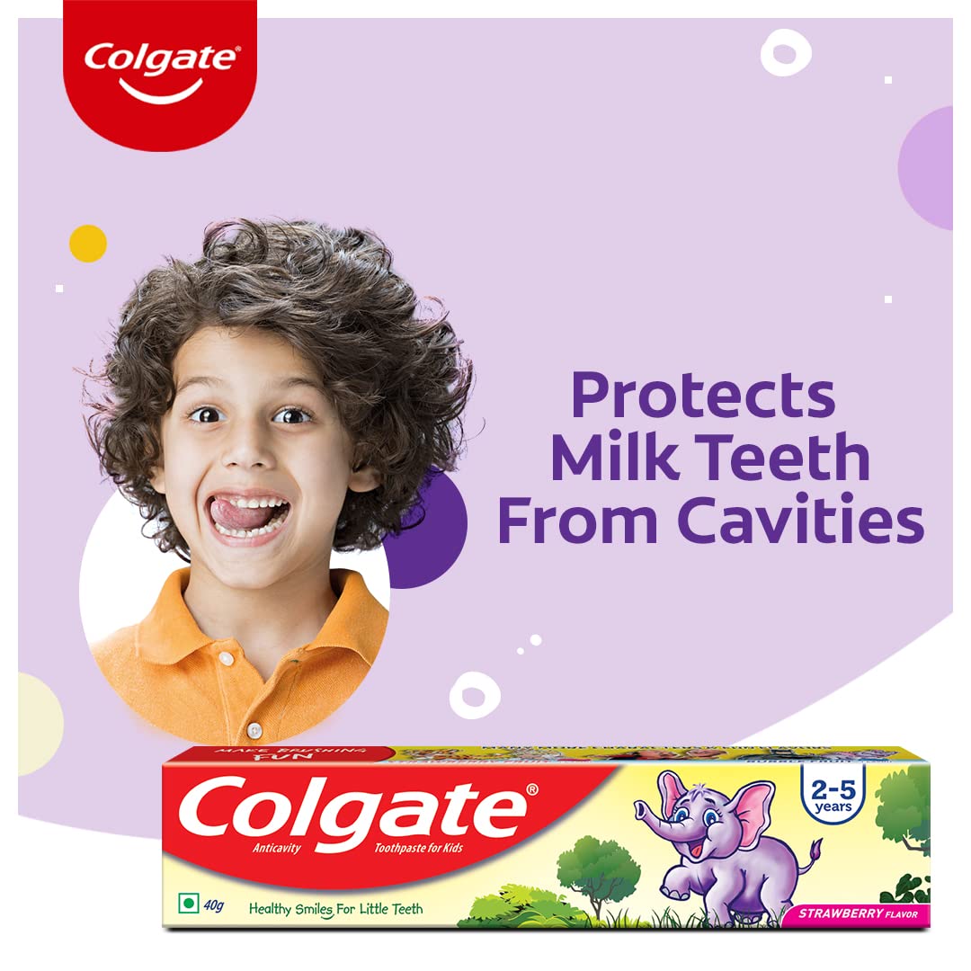 Colgate Kids Toothpaste For 2-5 Years, Strawberry Flavour - 40gm