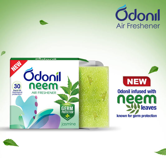 Odonil Bathroom Air Freshener Neem Mixed Fragrances Blocks 192g (48g, Pack of 4)