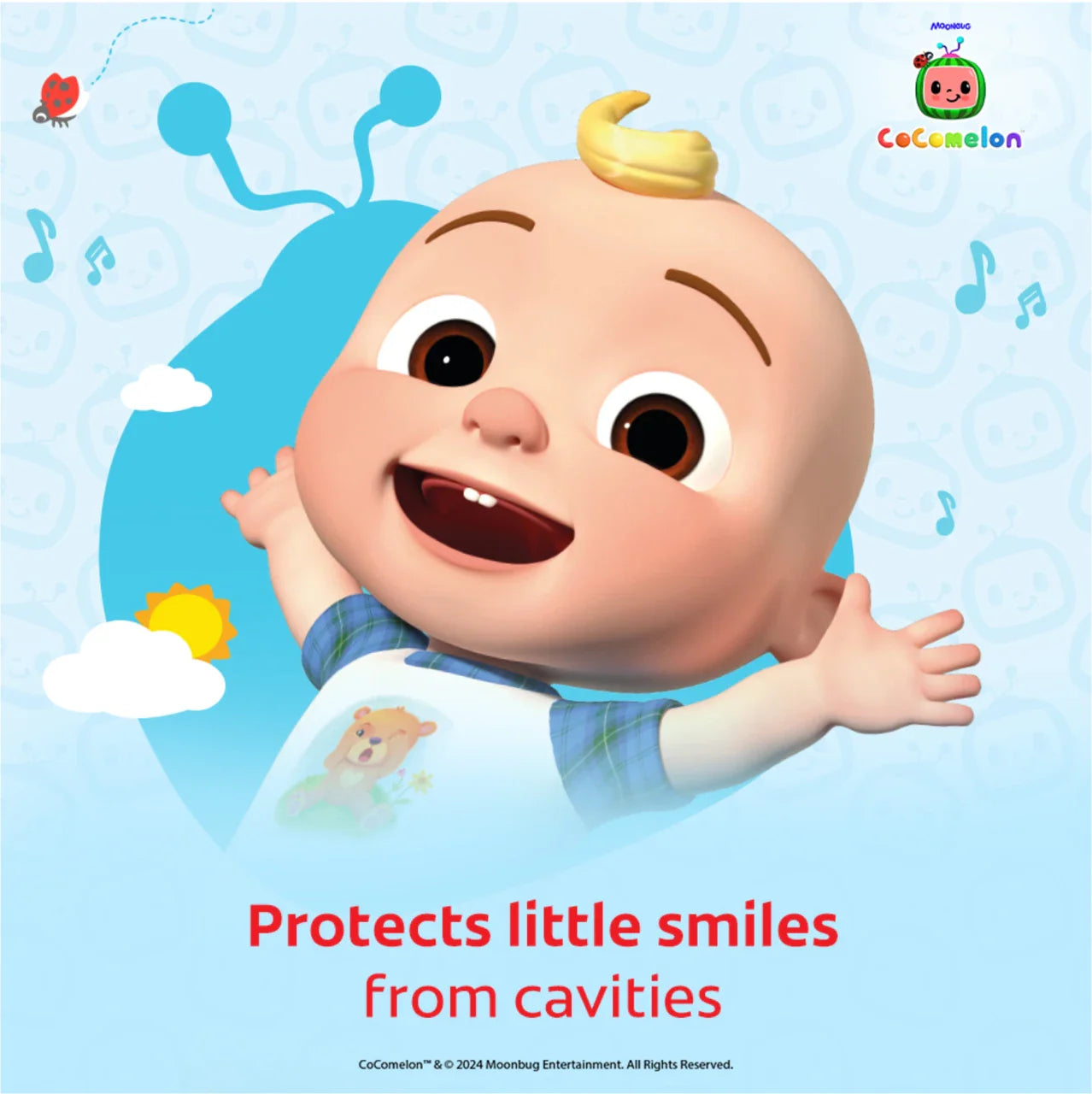 Colgate Kids Cocomelon Tooth paste for 2-5 Years (Strawberry), Cavity Protection Toothpaste (80 g)
