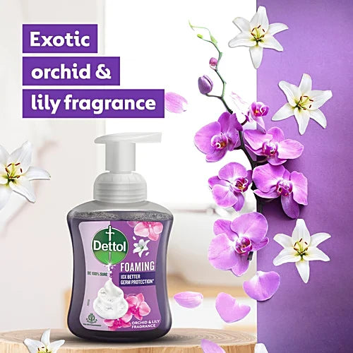 Dettol Orchid & Lily Fragrance Foaming Handwash, 250 ml