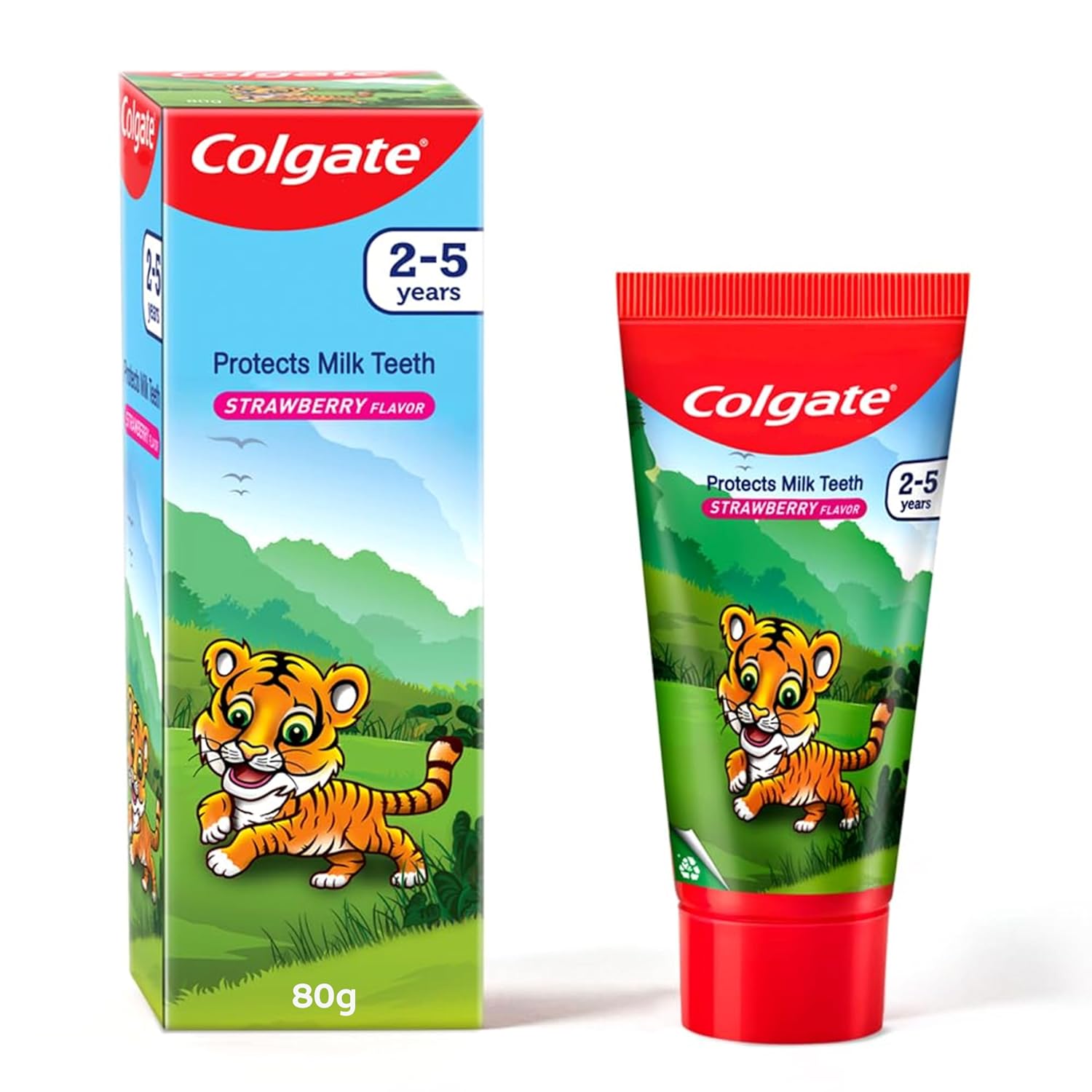 Colgate Kids Tiger Toothpaste for 2-5 Years - 80gm (Strawberry Flavour)