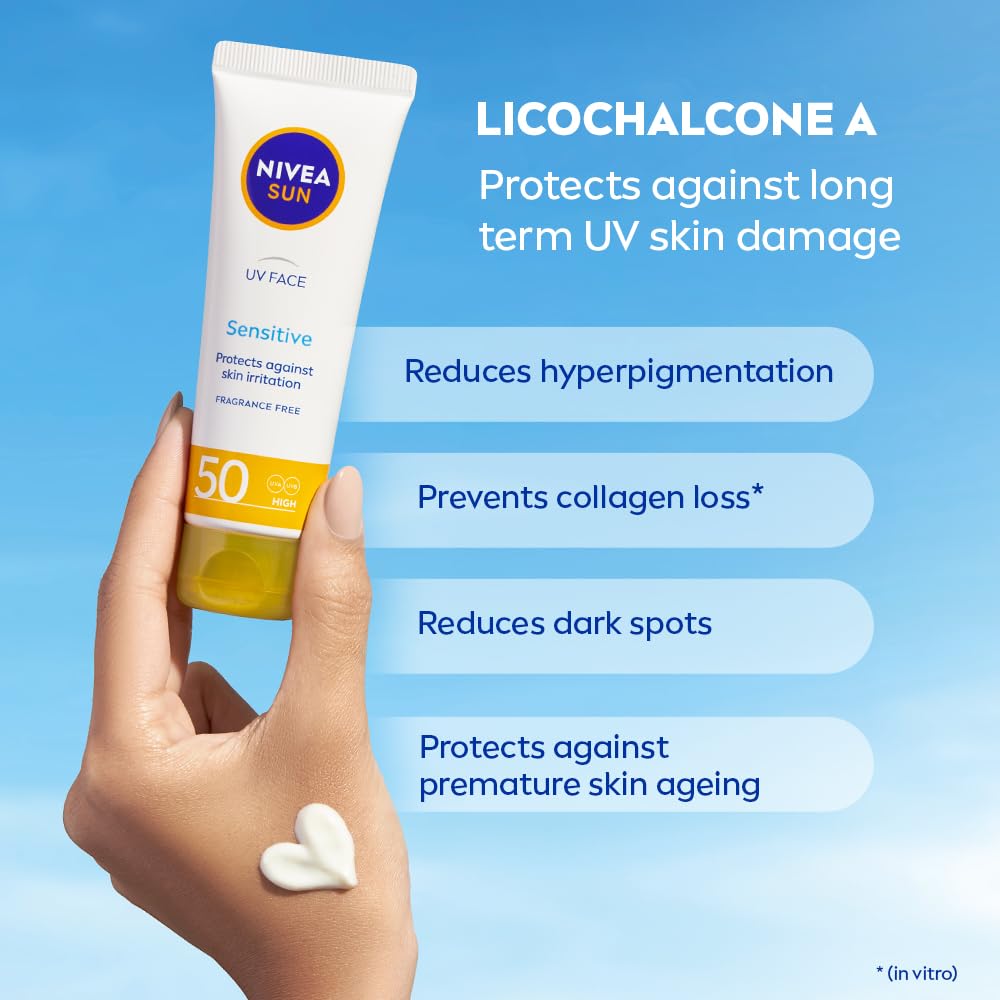 Nivea Sun Shine Control SPF 50 Sunscreen Ultra Matte, No White Cast, Instant UV Protection - 50 ml