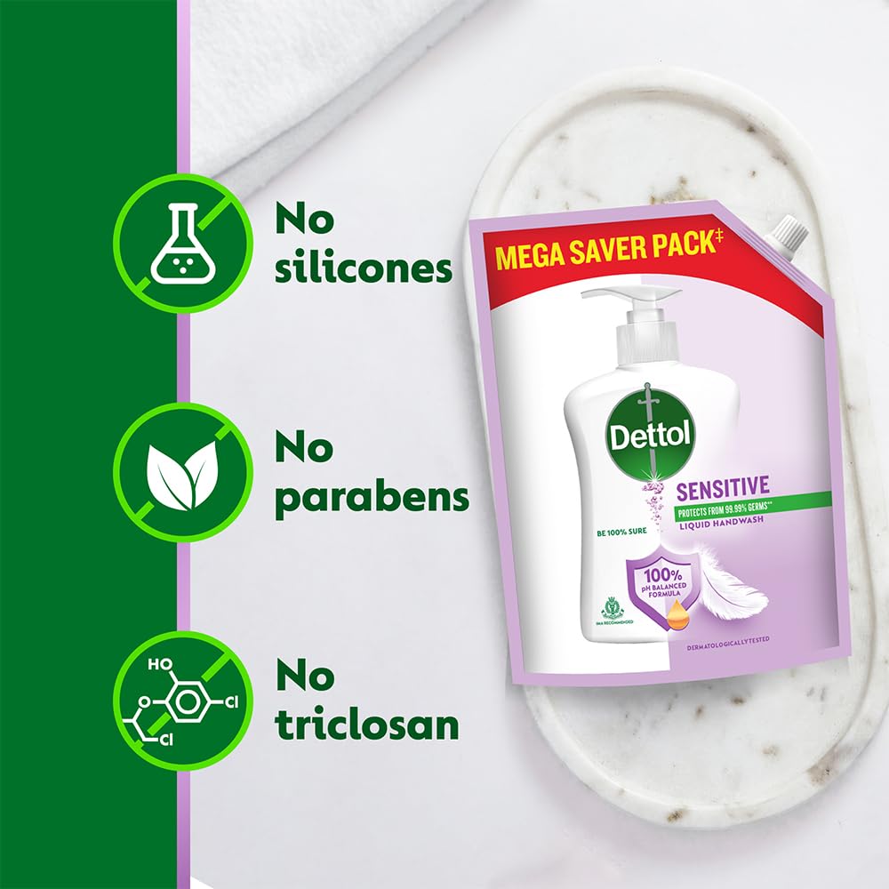 Dettol Liquid Hand wash, Sensitive, 1350ml