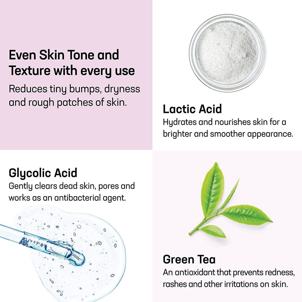 Azani Bump Eraser Body Scrub, 5% Glycolic Acid + 5% Lactic Acid – 100g | Exfoliator to Remove Body Acne