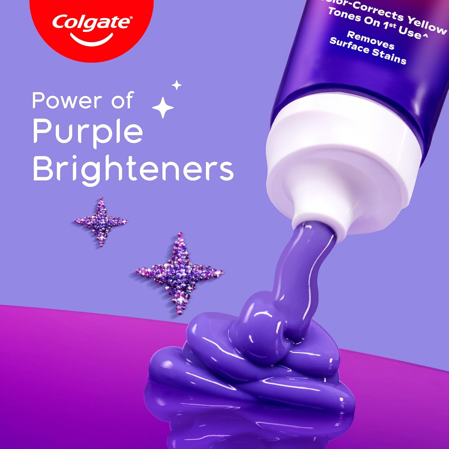 Colgate Visible White Purple Toothpaste for Teeth Whitening, Helps Remove Surface Stains, Whitens Yellow Teeth, Enamel-Safe for Daily Use (Combo Pack, 200g + 40g)