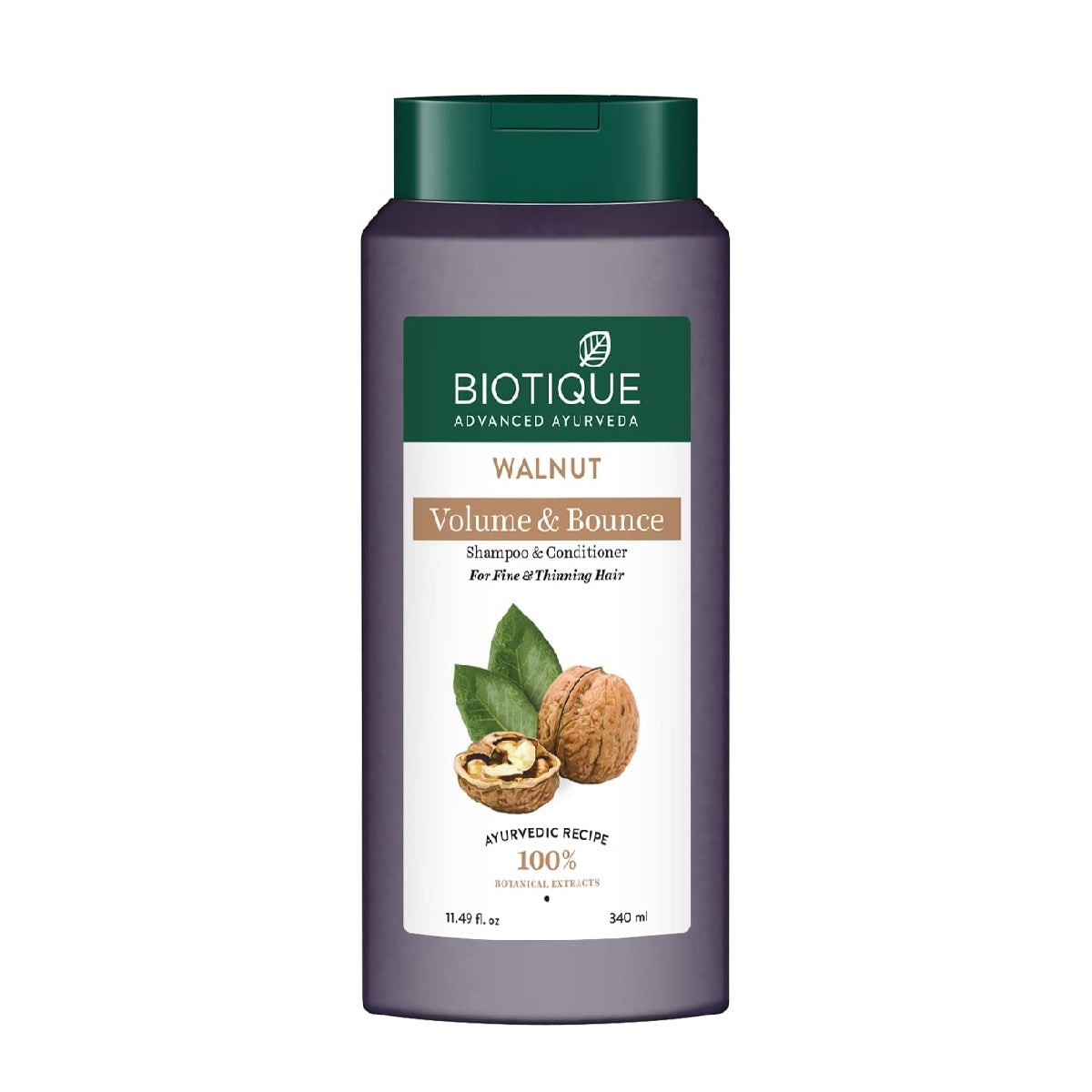 Biotique Bio Walnut Volume and Bounce Shampoo and Conditioner | For Fine and Thinning Hair| 340ml