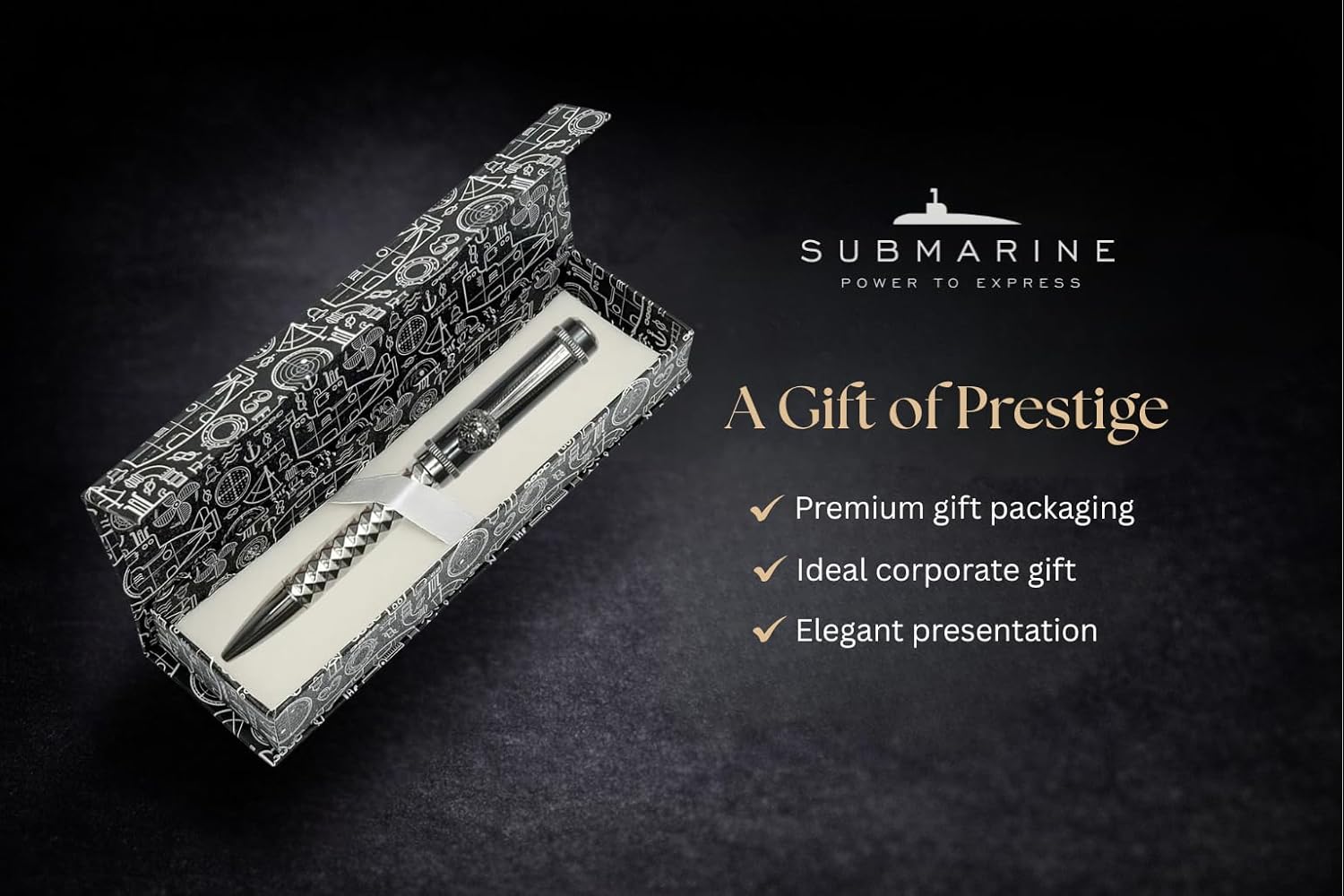 Submarine 1551 Premium Royal Edition Iconic Lion Emblem Metal Ball Pen