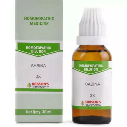 Bakson's Homeopathy Sabina Dilution - 30 ml - 3X