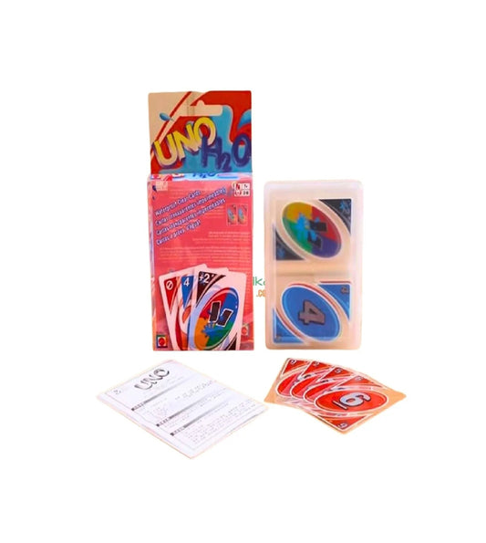 UNO H2O Card Game | Waterproof Plastic UNO Cards | Travel & Outdoor Family Game