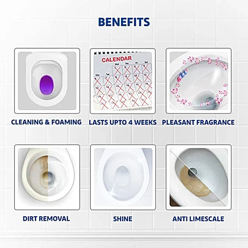 Harpic Power Fresh 6 Toilet Cleaner Rim Block - Floral Delight, 35 g