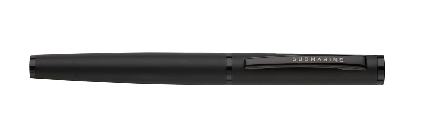 Submarine 915 Premium Black Body Matte Finish Metal Fountain Pen , multi colours