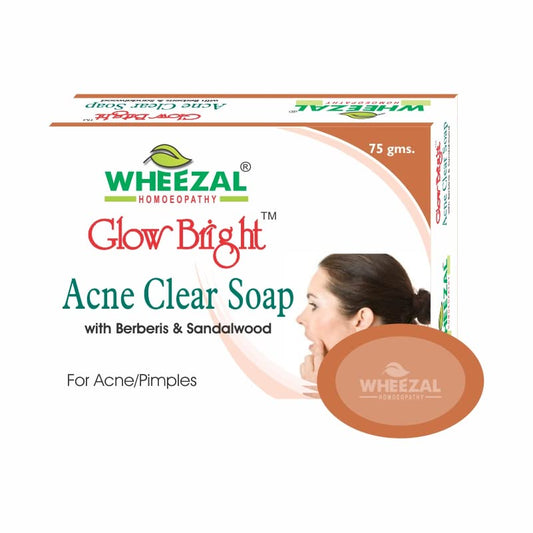 Wheezal Glow Bright Acne Clear Soap - 75 gm