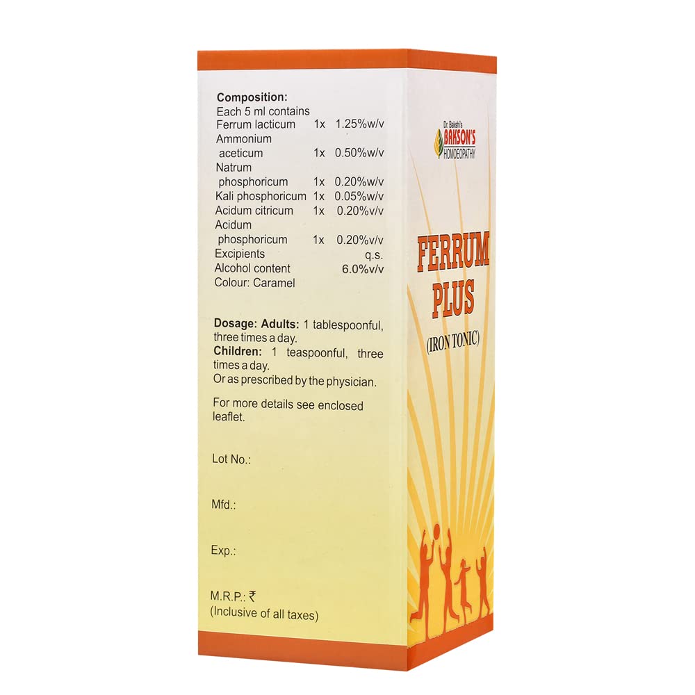 Bakson's Homeopathy Ferrum Plus - 115 ml