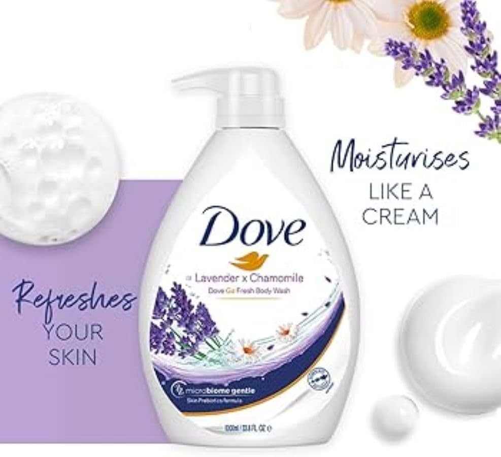 Dove Body Wash - Lavender & Chamomile Go Fresh - 1000 ml - Pack of 1