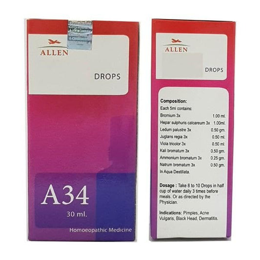 Allen Homeopathy A34 Drops - 30 ml