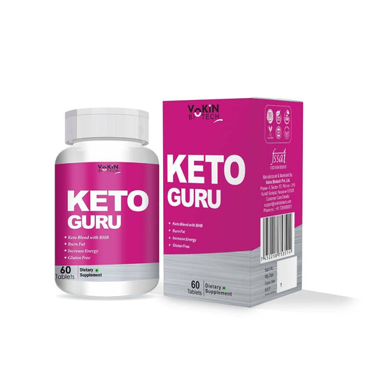 Vokin Biotech Keto Guru Tablets for weight loss | Fat Burner Supplement - 60 tabs