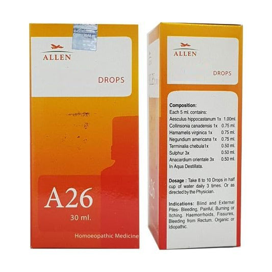 Allen Homeopathy A26 Drops - 30 ml