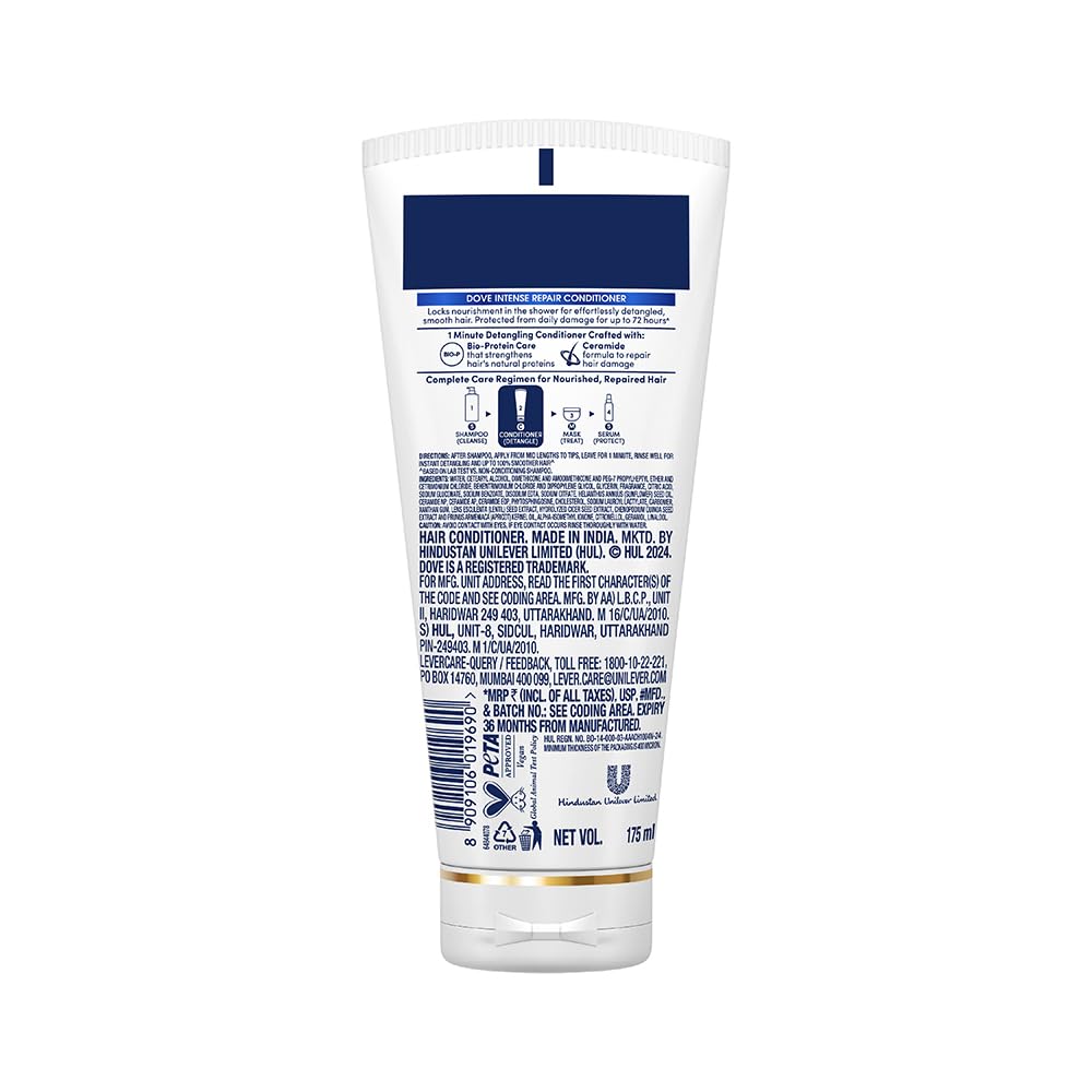 Dove Intense Repair Conditioner For Damaged, Frizzy Hair - 175 ml