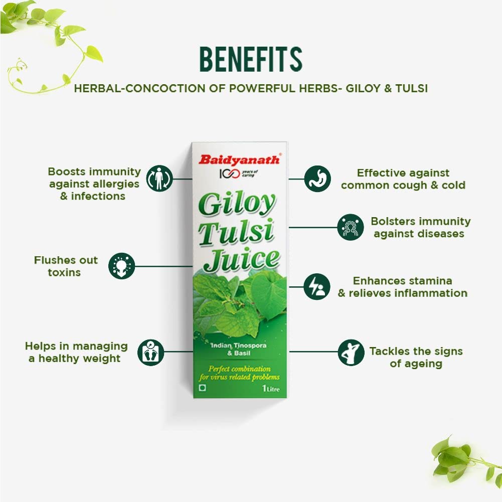 Vansaar Giloy Tulsi Juice Boosts Immunity - 1 L