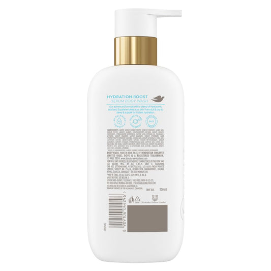 Dove 6% Hydrating Serum With Hyaluronic Acid Hydration Boost Bodywash - 300 ml