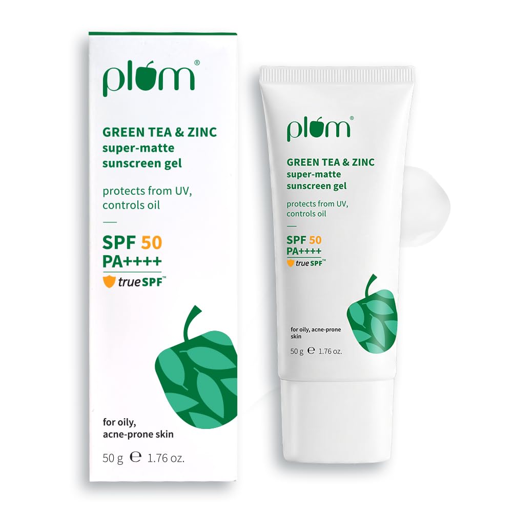 Plum Green Tea & Zinc Super-Matte Sunscreen Gel SPF 50 PA ++++ - 50 gm