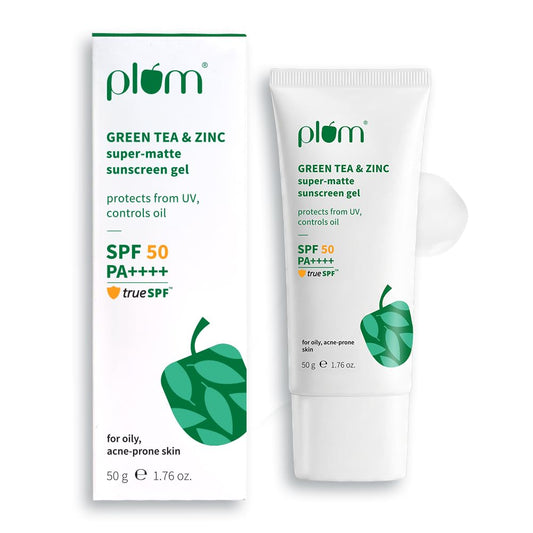 Plum Green Tea & Zinc Super-Matte Sunscreen Gel SPF 50 PA ++++ - 50 gm