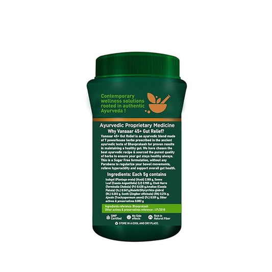 Vansaar 45+ Isabgol Gut Relief (Sugar free) 200g
