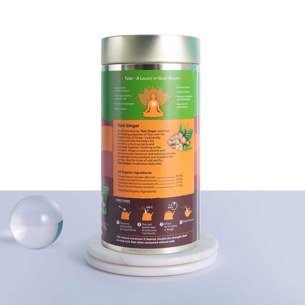 A TATA Product - Organic India Tulsi Ginger Tea - 100g