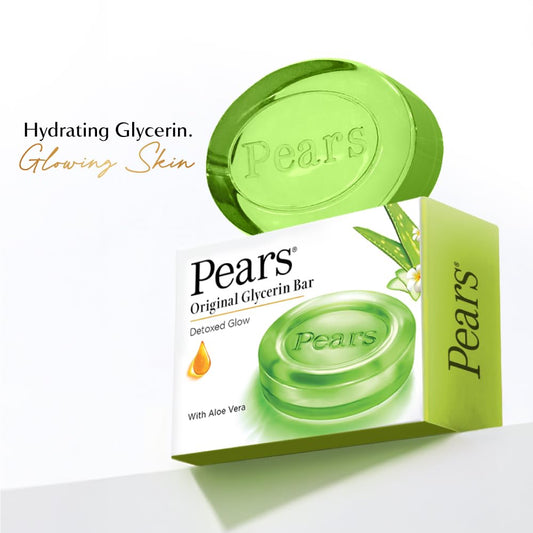 Pears Naturale Aloe Vera Detoxifying Bathing Bar - Pack of 3 - 125 gm