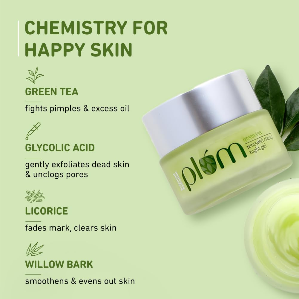 Plum Green Tea Renewed Clarity Night Gel - 50 ml