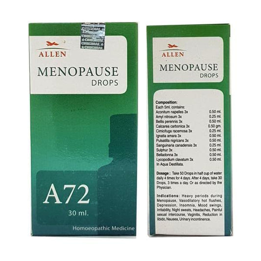 Allen Homeopathy A72 Menopause Drops - 30 ml