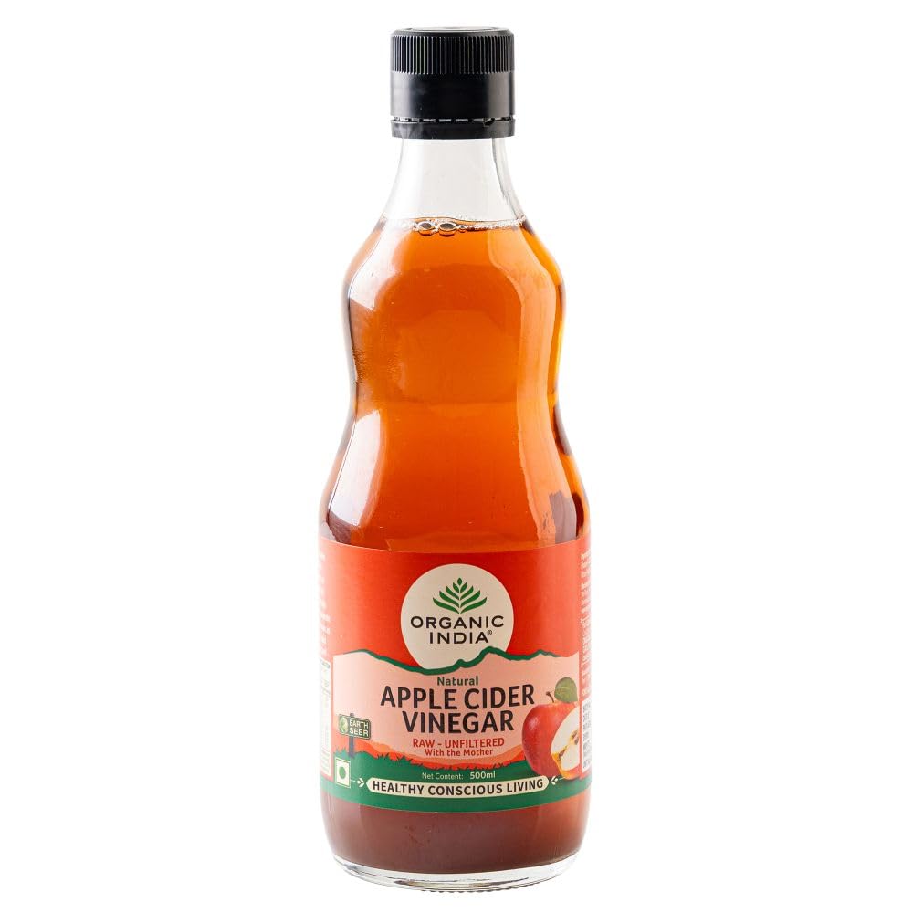 Organic India Apple Cider Vinegar 500ml, With Mother of Vinegar