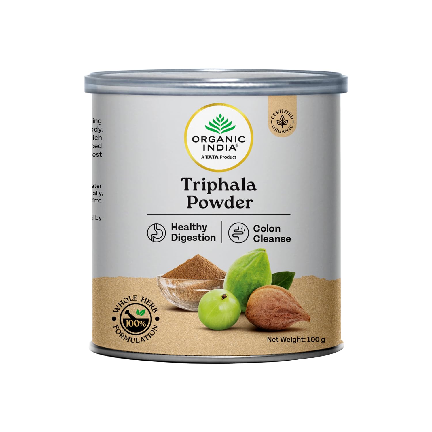 Organic India Triphala Powder | Eases Constipation & Supports Digestive Health | 100 gm
