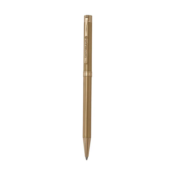 SWISSBRAND Glide 2526 High-gloss gold lacquer Ballpoint Pen with gold trim