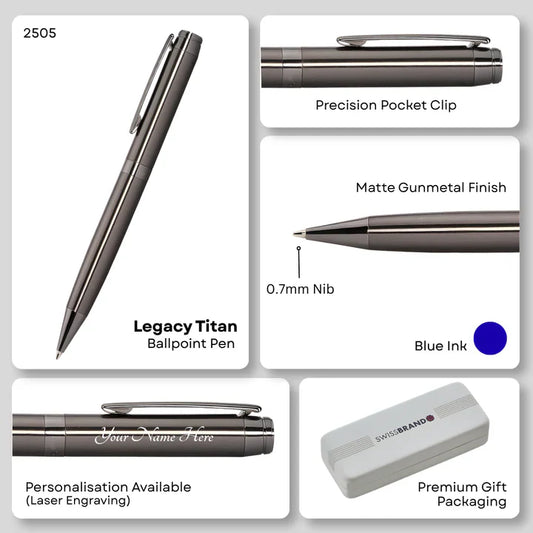 Legacy Titan Gunmetal Finish Metal Ballpoint Pen