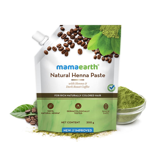 Mamaearth Natural Henna Paste For Rich Naturally Colored Hair - 200 gm