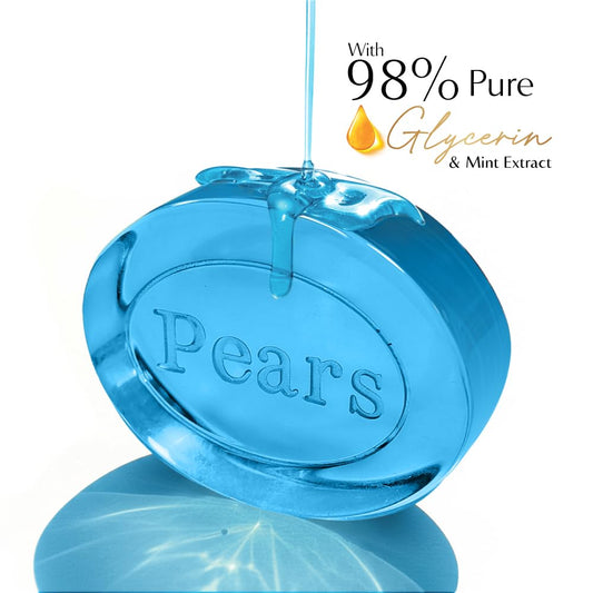 Pears Soft & Fresh Bathing Soap - Glycerin & Mint - Pack of 3 - 125 gm